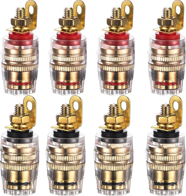 Adattatori Banana 4mm Placcati Oro 24K - 12 Pezzi Per Altoparlanti E Audio - Foto 4