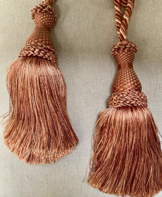 Par de cortinas de terracota borla