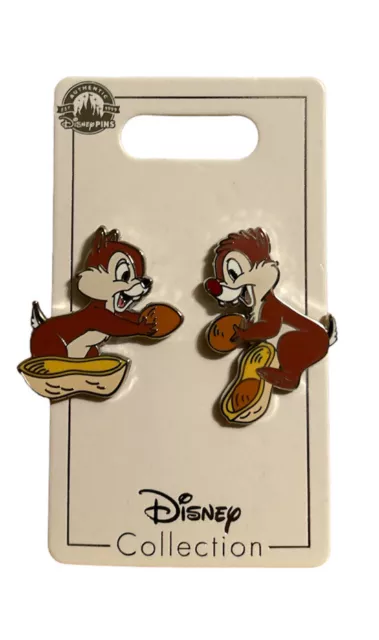 Chip & Dale Eating Nuts Peanuts 2 Pin Set Disney Parks Pins