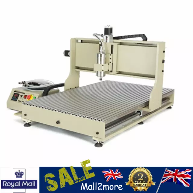 1500W 4 Axis CNC Router Engraver 6090 Engraving 3D Drilling Milling Machine UK