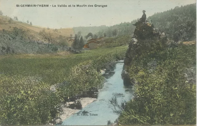 Postcard / Saint Germain L'herm La Vallee Et Le Moulin Des Granges