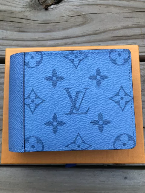 Louis Vuitton Taigarama Monogram Cobalt Blue Multiple Bifold Wallet Virgil  Abloh