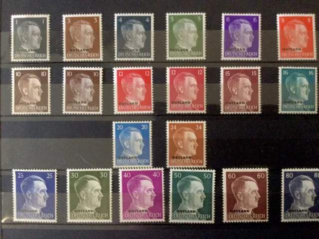 german occupation stamps Ostland ( Latvia ) USSR 1941/43 full set mint