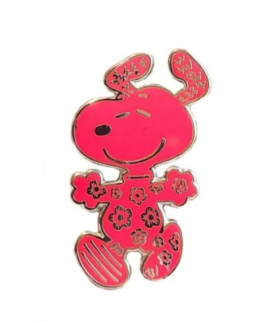 ⚡RARE⚡ PINTRILL x PEANUTS Red Floral Snoopy Pin *LIMITED EDITION* SDCC 🌺🌸🌺