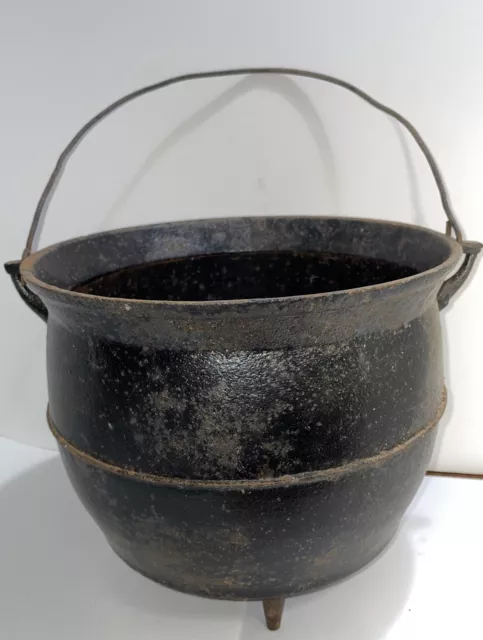Antique Marietta Cast Iron Porcelain Glue Pot Double Boiler Kettle Lead  Melting