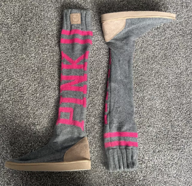 Victoria's secret pink sweater sock boots slipper mukluks cheap
