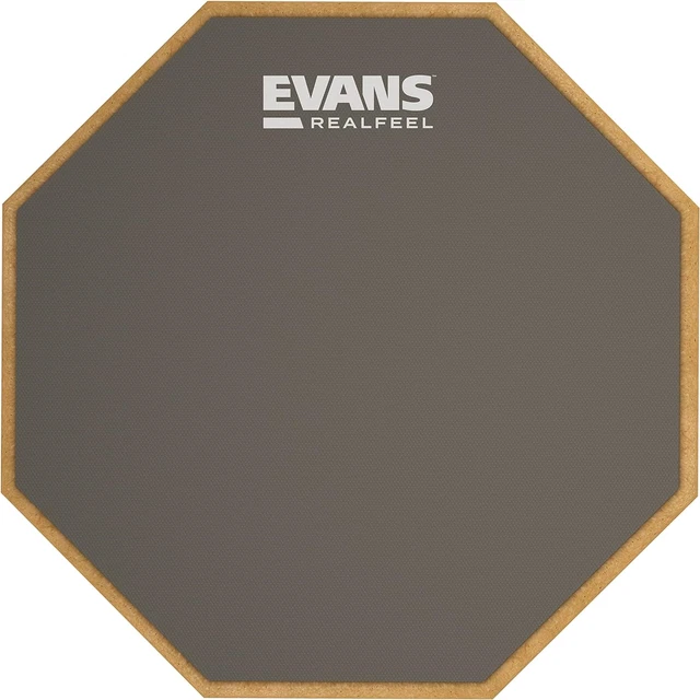 Evans RealFeel - Drum Practice Pad - Drum Pad - Drummer Practice Pad - Gum 6