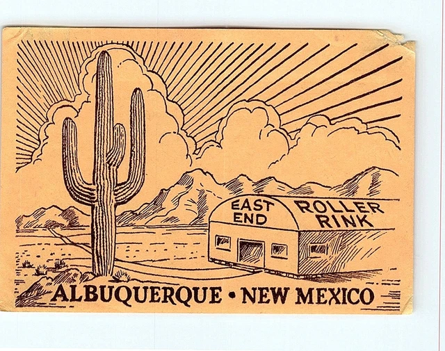 ORIGINAL VINTAGE 1940S Roller Skating Rink Sticker East End Albuquerque