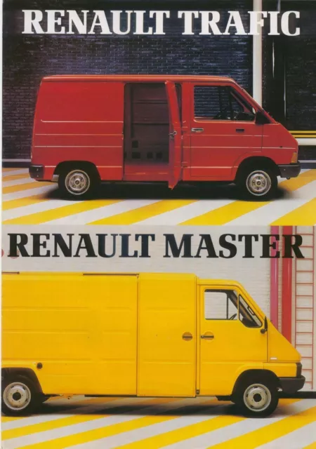 Renault Trafic & Master 1981 Original 8 page Foldout sales Brochure