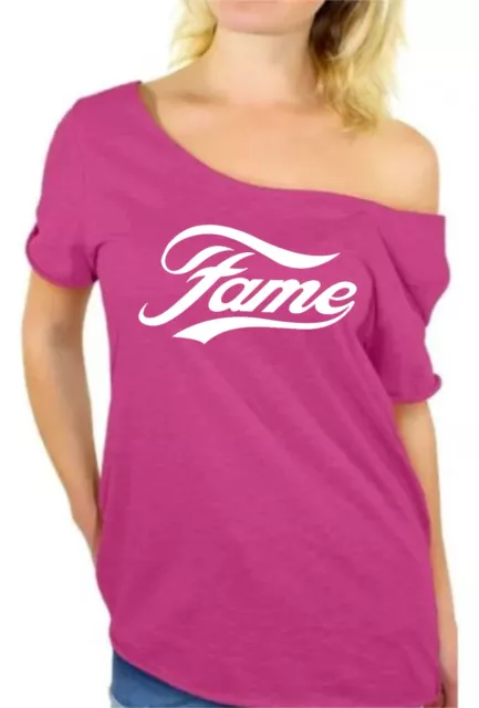 Fame  off the shoulder t shirt fancy dress hen party