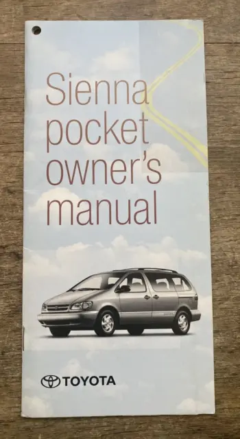 Toyota Sienna 1999 Sienna Pocket Owner's Manual Booklet