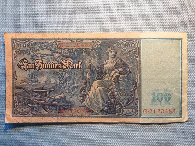 alte Reichsbanknote Geldschein Hundert 100 Mark Berlin 21. April 1910 G2120483