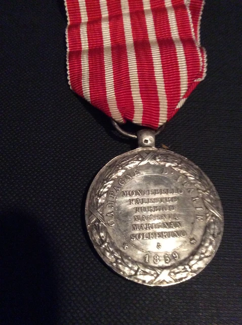 MÉDAILLE SECOND EMPIRE 1859 Napoléon campagne d’Italie en argent