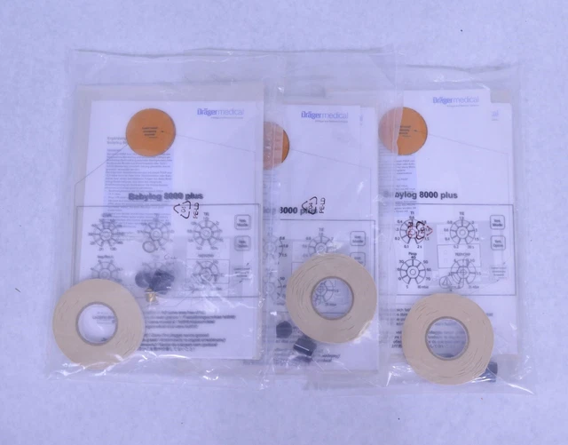 Lot of (3) Draeger Medical 8418562-02 Babylog 8000 Rotary Knob Kit BL-8000