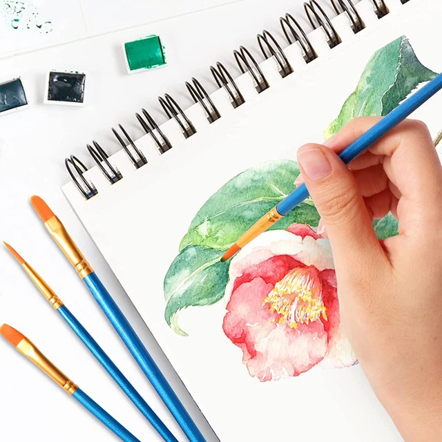Set 10 Pennelli Acrilici Per  Amanti della pittura