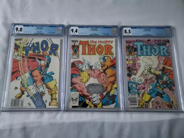 Thor 337 Cgc 9.0 338 Cgc 9.4 Cgc 8.5 1983/84 1St App Beta Ray Bill Stormbreaker