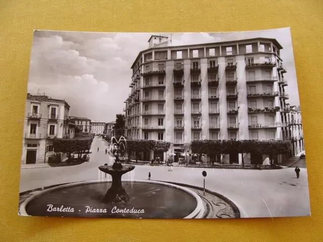 (FG.RR106) BARLETTA - PIAZZA CONTEDUCA animata, FONTANA (vg 1961)