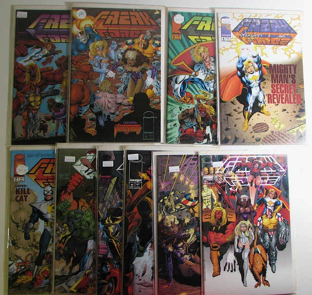 Freak Force Lot of 10 #3,4,5,6,7,10,11,12,17,18 Image Comics 1994 1st Print