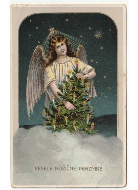 Ange Ou Fée Pour Sapin De Noël Vintage - Années 50 - En Plumes Et Résine (occasion)