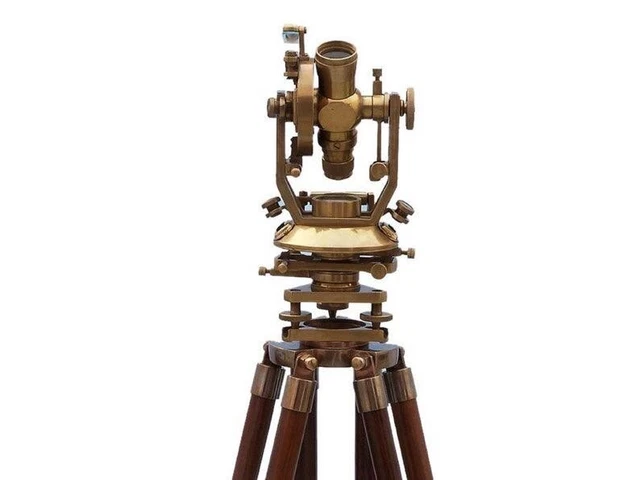 Brass Theodolite 62" Floor Standing This Hampton Nautical Floor Standing