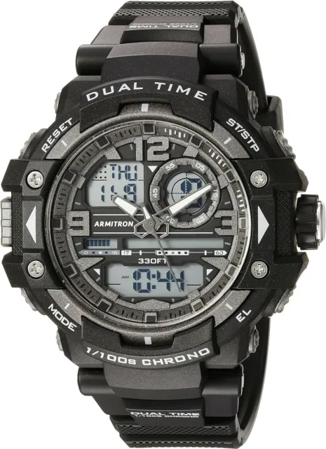 Armitron Sport Men's 20/5062BLK Analog-Digital Chronograph Black Resin Strap