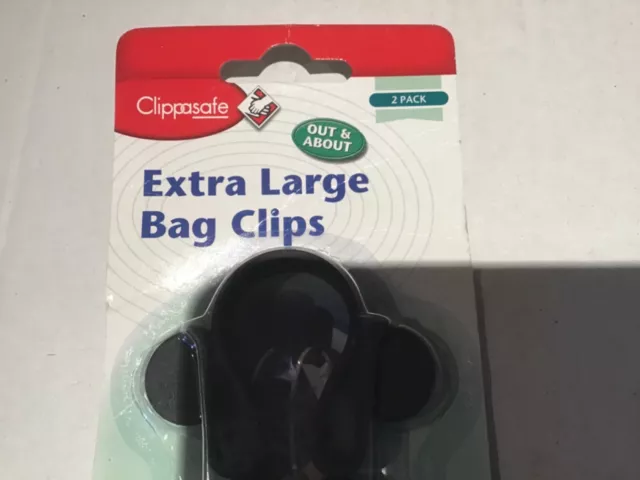 Clippasafe out and about extra grands sacs landau clips flambant neuf pack scellé 2