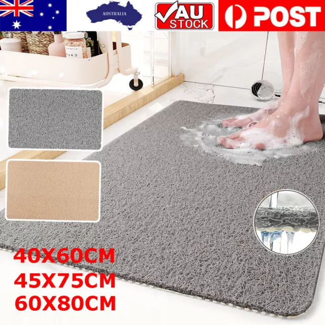 AU Shower Rug Anti Slip Loofah Bathroom Bath Mat Carpet Water Drains Shower Bath