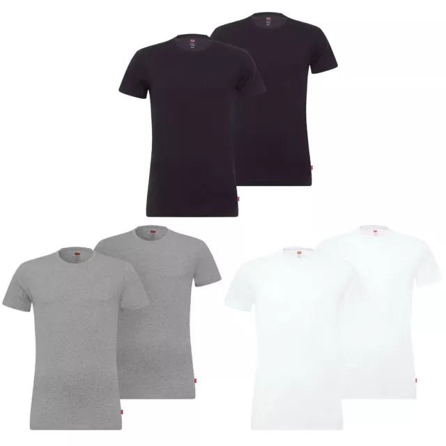 LEVI'S T-Shirts, Pack - Col Rond, Manches Courtes, Unicolore