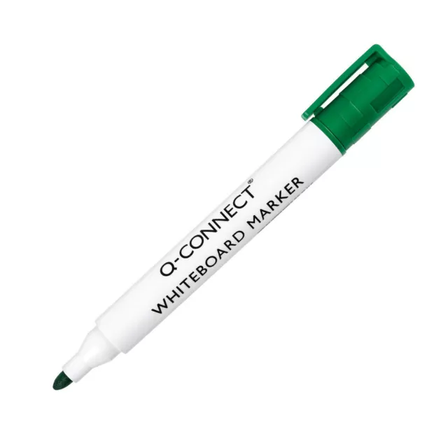 Q-Connect Drywipe Marker Pen Green Pack of 10 KF26009