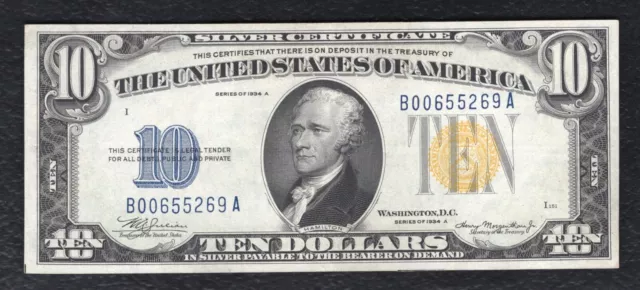 Fr. 2309 1934-A $10 Ten Dollars “North Africa” Silver Certificate Gem Unc