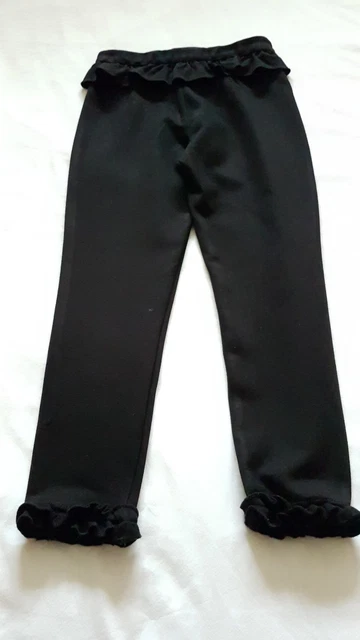 Bellissimi pantaloni anteriori River Island cerniera colore nero età 9/10 anni 8