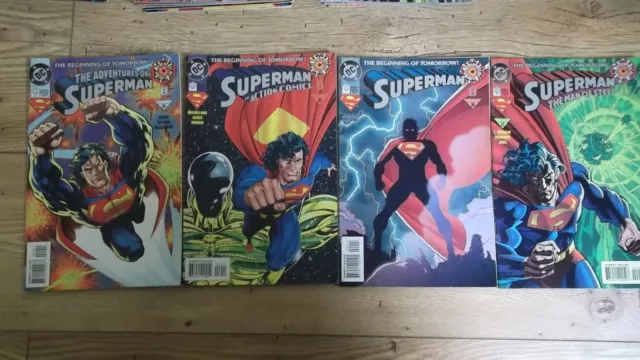 DC COMICS Superman Beginning Of Tomorrow   #0 x4  Oct 1994 Adventures Steel