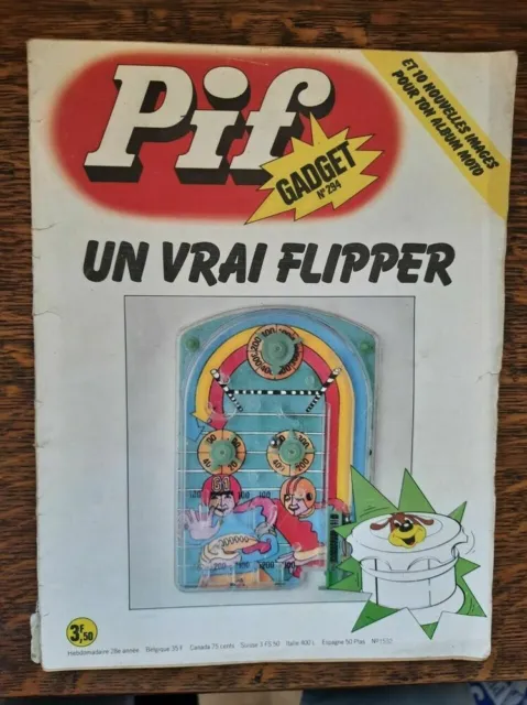 Pif Gadget N° 294 : Un vrai flipper / 1974