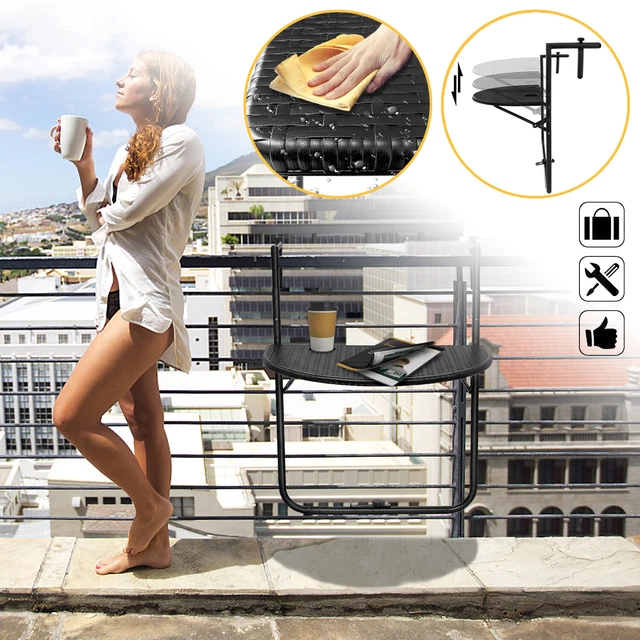 KESSER ® Tavolo sospeso per balcone pieghevole Tavolo per balcone da appendere T
