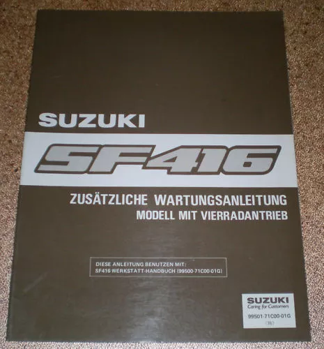 Werkstatthandbuch Nachtrag Suzuki Swift 4WD SF416 1989