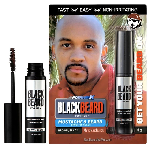 Colorant Temporaire Pour Barbe Et Moustache Blackbeard For Men – Noir, 3 Applications, Teinture Sans Engagement