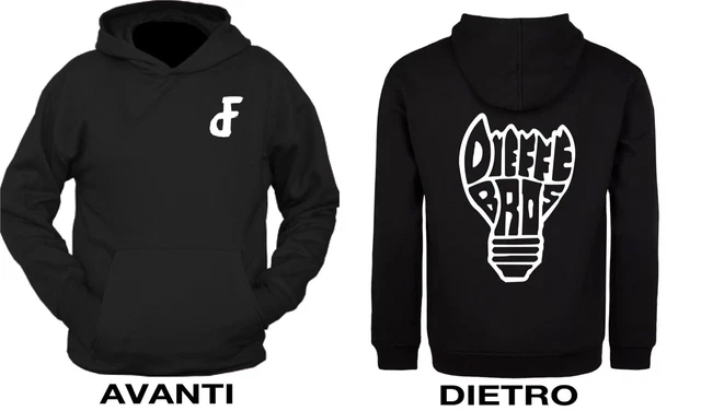 Felpa Dieffe Bros Df Youtuber T-Shirt Con Cappuccio Youtube