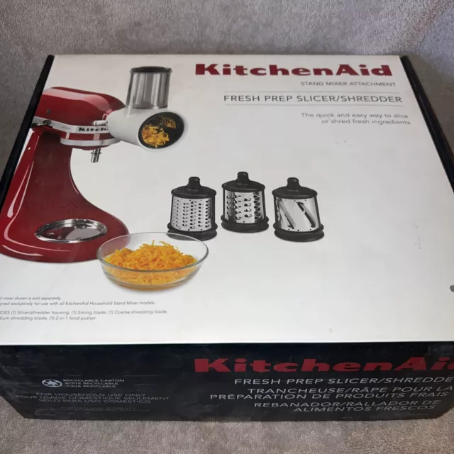 KitchenAid KSMVSA Fresh Prep Slicer Shredder Stand Attachment Brand New In Box