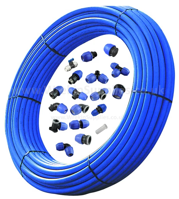 MDPE PLASTIC POLY Pipe Fitting 20mm 25mm 32mm 40mm 50mm 63mm Water Main