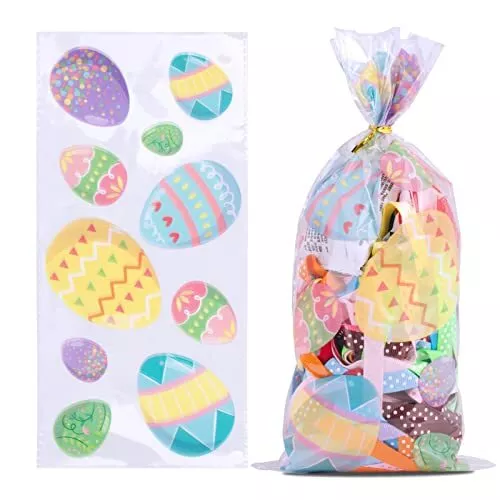 BHGT 100 Pz Sacchetti Cellophane Trasparenti Confezioni Uova di Pasqua (t0s)