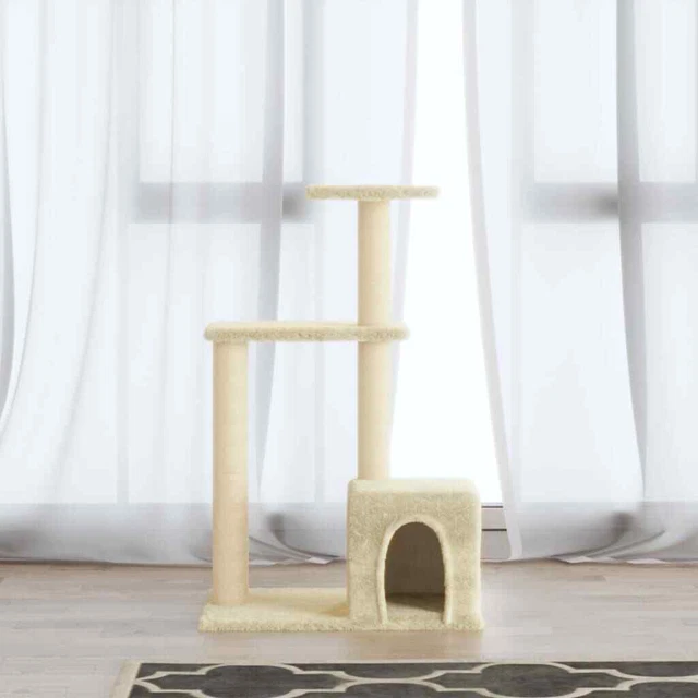 Vidaxl Albero per Gatti con Tiragraffi in Sisal Crema 71 cm