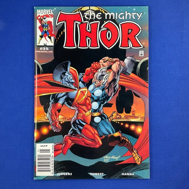 Mighty THOR #35 NEWSSTAND UPC Marvel Comics 2001 vs Gladiator!