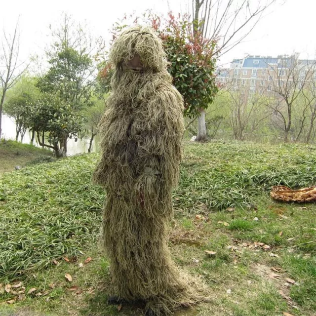 Sniper Desert Camouflage Clothes Haired Yowie Ghillie Suit Traning Hunting CS