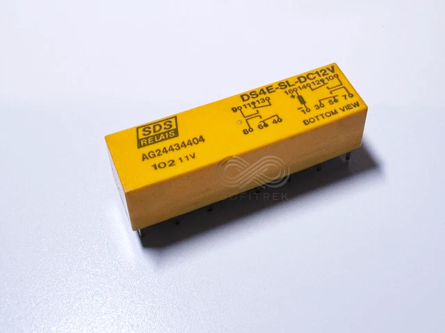 Panasonic DS4E-S-DC12V Signal Relay – 2A 12VDC 14 Pin 4PDT – NOS Mexico