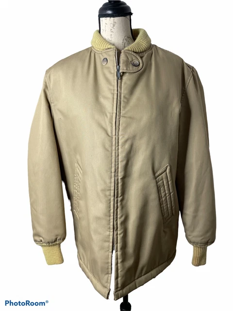 Vintage McGregor Men 40 Brown Puffer Coat Jacket Full Zip Quilted Outerwear USA