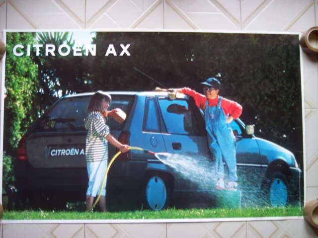 Citroen Ax / N° 3 - Affiche Ancienne Automobile Garage