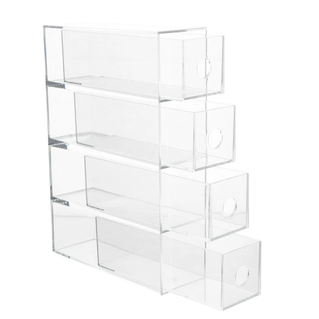 Caja de almacenamiento de sombras de ojos acrílico cosmético estuche de almacenamiento tocador bolsa de almacenamiento