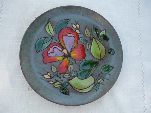 Assiette Astolfo Zingaro – Motif Fleurs – Vintage Italie Années 60
