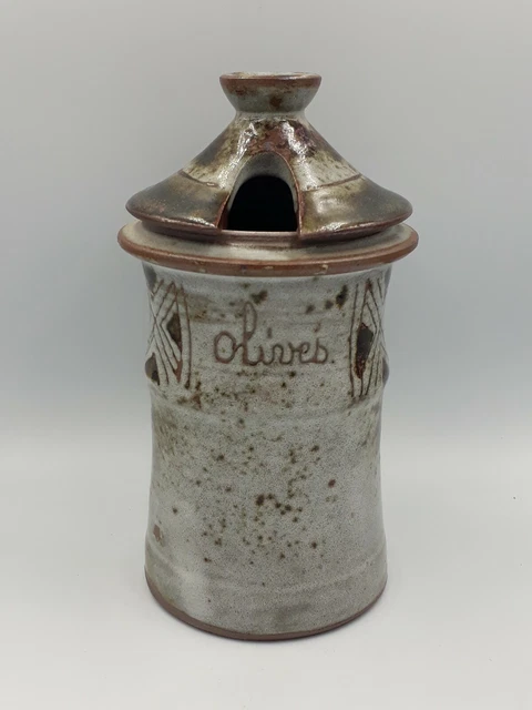 vase olives céramique pot vide poche thierry chantal robert gres du loir bleu