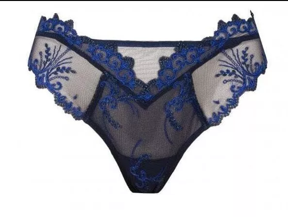 Lise Charmel Brief, Nuit Folie, ACH0712, Lace Brief, Luxury, Blue Brief, M,L